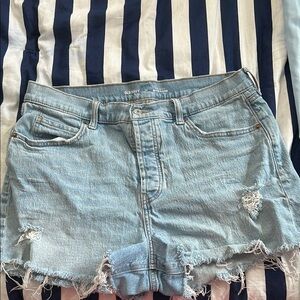 Old Navy Blue Jean Shorts Distressed Cut-Off Style